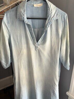 Elan Denim Dress w/Pockets